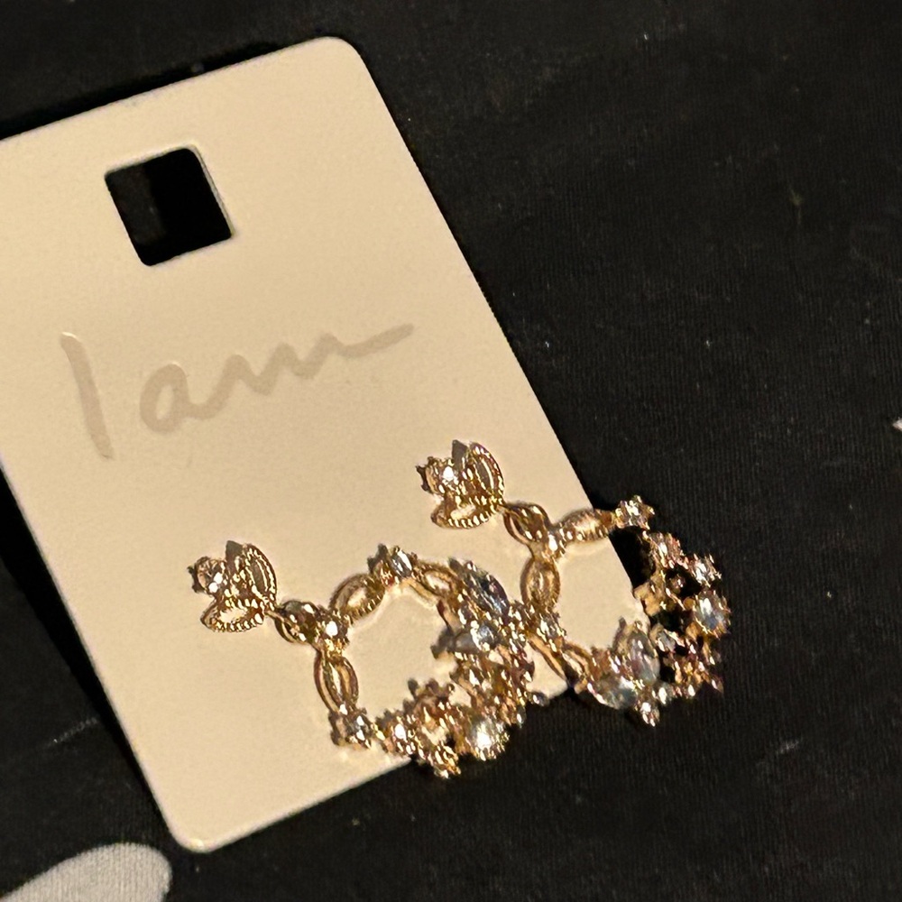 Gold Crescent Earrings